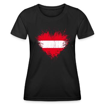 Österreich - Frauen Funktions-T-Shirt - Schwarz - Vorne - AI Model Female 172 light (172cm)