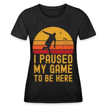 Frisbee retro vintage - Women's Functional T-Shirt - black - Front - AI Model Female 172 light (172cm)