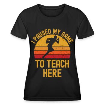 Rugby and teachers retro vintage - Women's Functional T-Shirt - black - Front - AI Model Female 172 light (172cm)