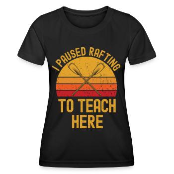 Rafting und Lehrer retro vintage - Frauen Funktions-T-Shirt - Schwarz - Vorne - AI Model Female 172 light (172cm)