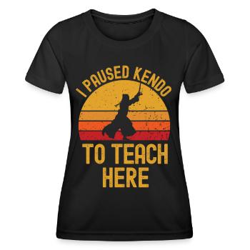 Kendo and teacher retro vintage - Women's Functional T-Shirt - black - Front - AI Model Female 172 light (172cm)