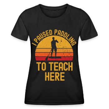 Paddleboard und Lehrer retro vintage - Frauen Funktions-T-Shirt - Schwarz - Vorne - AI Model Female 172 light (172cm)