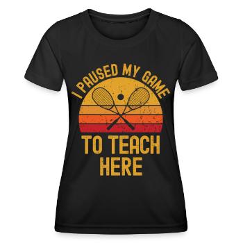 Squash and teacher retro vintage - Women's Functional T-Shirt - black - Front - AI Model Female 172 light (172cm)