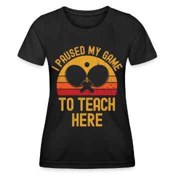 Tennis de table et cours rétro vintage - T-shirt sport Femme - noir - Devant - AI Model Female 172 light (172cm)