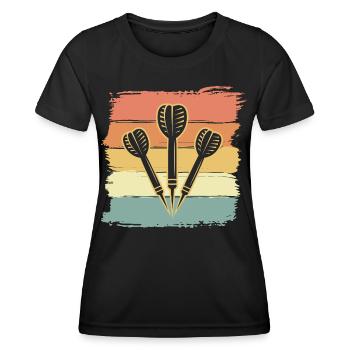 Dart retro vintage - Women's Functional T-Shirt - black - Front - AI Model Female 172 light (172cm)