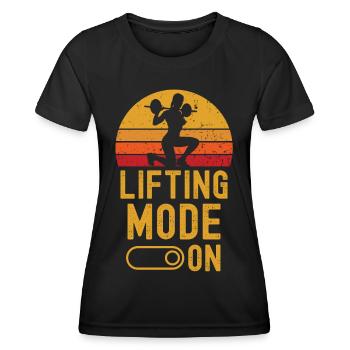 Mode levage sur rétro vintage - T-shirt sport Femme - noir - Devant - AI Model Female 172 light (172cm)