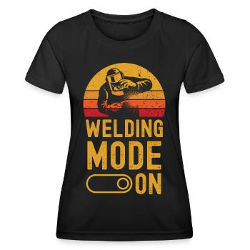 Soudure Mode sur rétro vintage - T-shirt sport Femme - noir - Devant - AI Model Female 172 light (172cm)