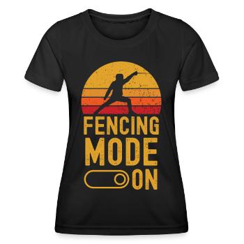 Escrime mode sur rétro vintage - T-shirt sport Femme - noir - Devant - AI Model Female 172 light (172cm)