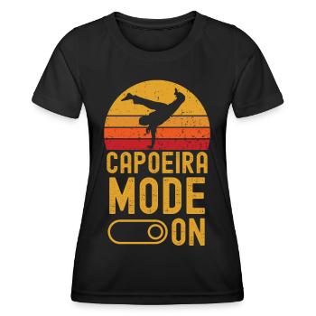 Capoeira Mode on retro vintage - Frauen Funktions-T-Shirt - Schwarz - Vorne - AI Model Female 172 light (172cm)