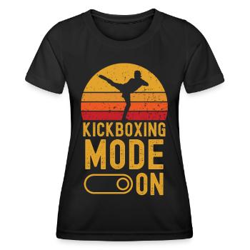 Kickboxing Mode sur rétro vintage - T-shirt sport Femme - noir - Devant - AI Model Female 172 light (172cm)