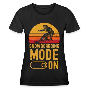 Mode snowboard sur rétro vintage - T-shirt sport Femme - noir - Devant - AI Model Female 172 light (172cm)