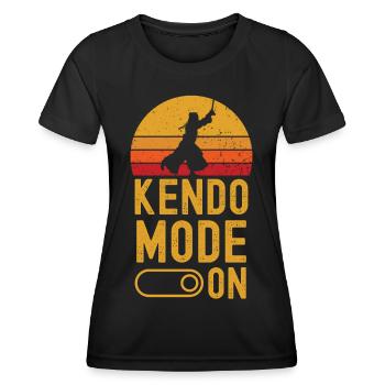 Mode Kendo sur rétro vintage - T-shirt sport Femme - noir - Devant - AI Model Female 172 light (172cm)