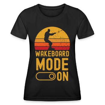 Mode Wakeboard sur rétro vintage - T-shirt sport Femme - noir - Devant - AI Model Female 172 light (172cm)