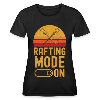 Mode rafting sur rétro vintage - T-shirt sport Femme - noir - Devant - AI Model Female 172 light (172cm)