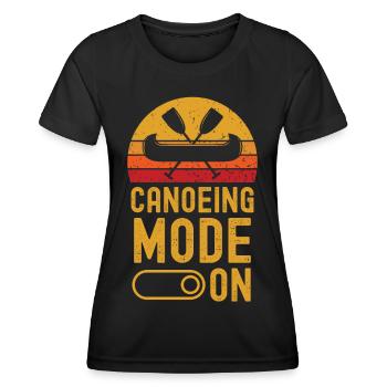 Mode Canoë sur rétro vintage - T-shirt sport Femme - noir - Devant - AI Model Female 172 light (172cm)