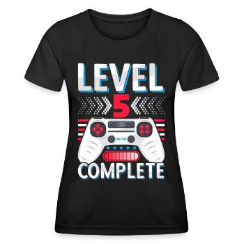 5th Wedding Anniversary Gift Man Woman Husband Wife - Women's Functional T-Shirt - black - Front - AI Model Female 172 light (172cm)