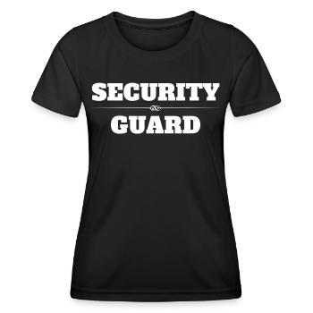 Security Guard - Women's Functional T-Shirt - black - Front - AI Model Female 172 light (172cm)