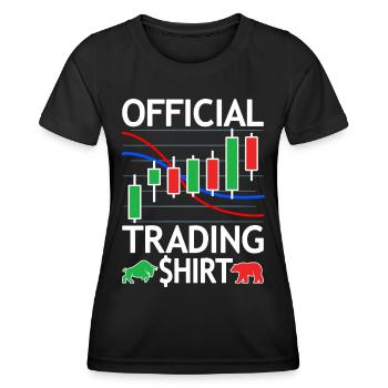 DayTrader Actions Trader Forex Trading Forex - T-shirt sport Femme - noir - Devant - AI Model Female 172 light (172cm)