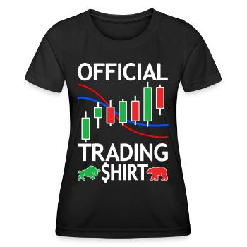 DayTrader Forex Trading Forex Actions Forex - T-shirt sport Femme - noir - Devant - AI Model Female 172 light (172cm)