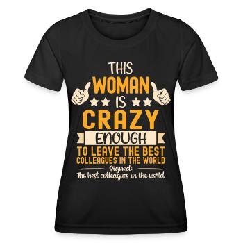 Abschiedsgeschenk Abschied Kollegin Jobwechsel - Frauen Funktions-T-Shirt - Schwarz - Vorne - AI Model Female 172 light (172cm)