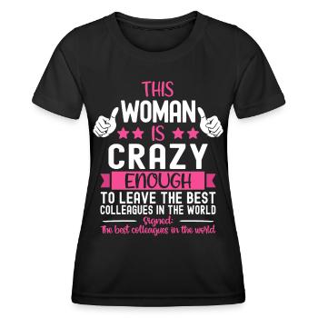 Abschiedsgeschenk Abschied Kollegin Jobwechsel - Frauen Funktions-T-Shirt - Schwarz - Vorne - AI Model Female 172 light (172cm)