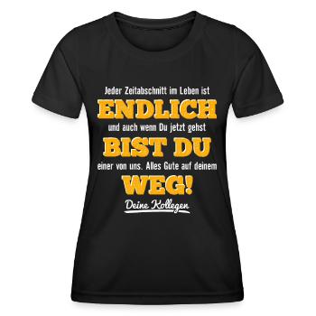 Kollege Abschied Jobwechsel Abschiedsgeschenk - Frauen Funktions-T-Shirt - Schwarz - Vorne - AI Model Female 172 light (172cm)