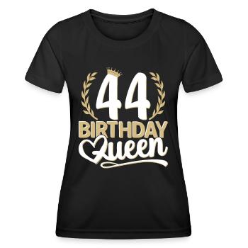 44th birthday woman 44 years old 44th 44er Queen - Women's Functional T-Shirt - black - Front - AI Model Female 172 light (172cm)