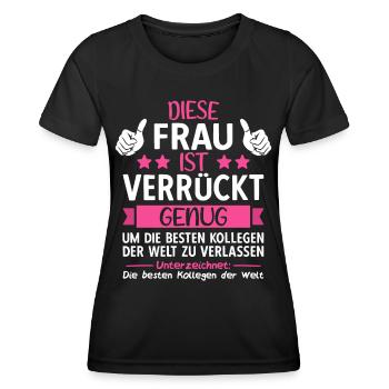Abschiedsgeschenk Abschied Kollegin Jobwechsel - Frauen Funktions-T-Shirt - Schwarz - Vorne - AI Model Female 172 light (172cm)