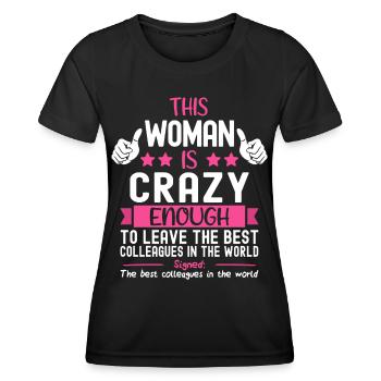 Abschiedsgeschenk Abschied Kollegin Jobwechsel - Frauen Funktions-T-Shirt - Schwarz - Vorne - AI Model Female 172 light (172cm)