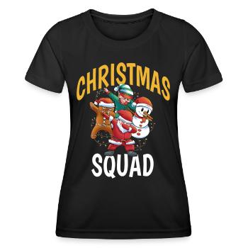 Troupe de figurines de Noël Dabbing - T-shirt sport Femme - noir - Devant - AI Model Female 172 light (172cm)