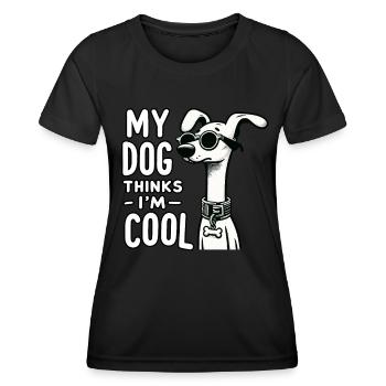 Chien Chien Maman Chien Papa Chien Propriétaire Cool Chien - T-shirt sport Femme - noir - Devant - AI Model Female 172 light (172cm)