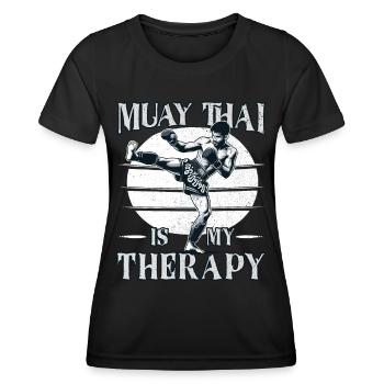 Muay Thai Boxing, Thai Boxer, Thai Boxing - Frauen Funktions-T-Shirt - Schwarz - Vorne - AI Model Female 172 light (172cm)