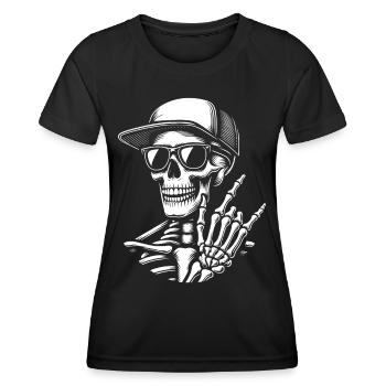 Rock Musik, Rocker, Heavy Metal Punk Rock Festival - Frauen Funktions-T-Shirt - Schwarz - Vorne - AI Model Female 172 light (172cm)