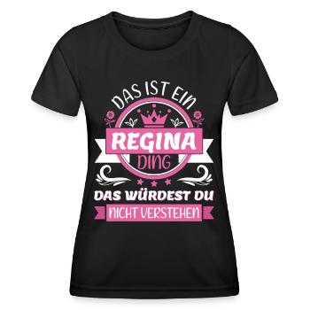 Regina Name Vorname Namenstag Namensgeschenk - Frauen Funktions-T-Shirt - Schwarz - Vorne - AI Model Female 172 light (172cm)