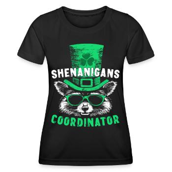 Shenanigans Coordinator Cute Raccoon Funny - Women's Functional T-Shirt - black - Front - AI Model Female 172 light (172cm)