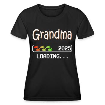 Future Mamie 2025 chargement future grand-mère - T-shirt sport Femme - noir - Devant - AI Model Female 172 light (172cm)