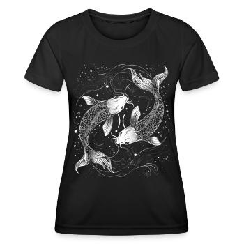 Pisces Zodiac Symbol Pisces Astrology - Women's Functional T-Shirt - black - Front - AI Model Female 172 light (172cm)