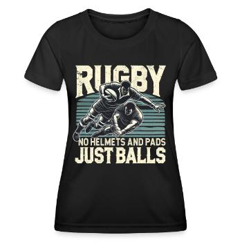Rugby, rugby players, funny rugby - Women's Functional T-Shirt - black - Front - AI Model Female 172 light (172cm)