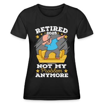 Retired 2025 Retirement Legend Retired - Women's Functional T-Shirt - black - Front - AI Model Female 172 light (172cm)