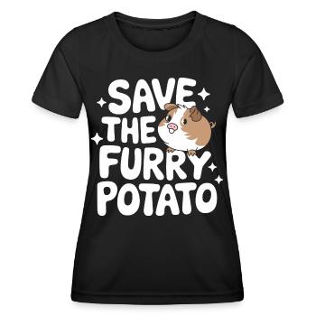 Meerschweinchen - Frauen Funktions-T-Shirt - Schwarz - Vorne - AI Model Female 172 light (172cm)