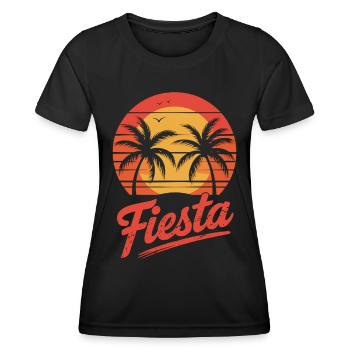 Sommer Party Shirt – Fiesta Feeling - Frauen Funktions-T-Shirt - Schwarz - Vorne - AI Model Female 172 light (172cm)