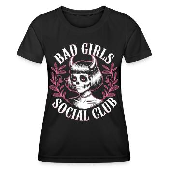 Chemise Bad Girls Social Club - T-shirt sport Femme - noir - Devant - AI Model Female 172 light (172cm)