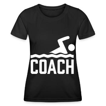 Swimming Coach Swimming Instructor Swimming Swimming Course - Women's Functional T-Shirt - black - Front - AI Model Female 172 light (172cm)