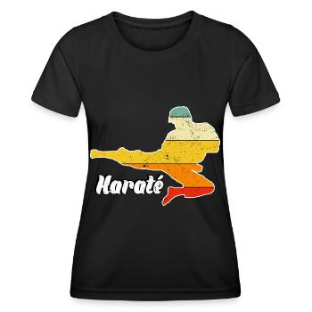 Karaté - T-shirt sport Femme - noir - Devant - AI Model Female 172 light (172cm)