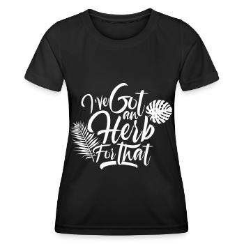 J’ai des herbes pour recueillir des épices de l’herbe - T-shirt sport Femme - noir - Devant - AI Model Female 172 light (172cm)
