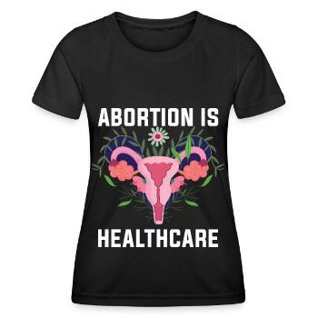 Feminismus Feminist Feministin Pro Abtreibung - Frauen Funktions-T-Shirt - Schwarz - Vorne - AI Model Female 172 light (172cm)