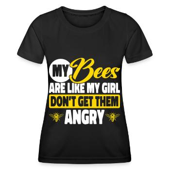 beekeeper beekeeper bees honey bee beekeeping - Women's Functional T-Shirt - black - Front - AI Model Female 172 light (172cm)