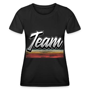 Team - Frauen Funktions-T-Shirt - Schwarz - Vorne - AI Model Female 172 light (172cm)