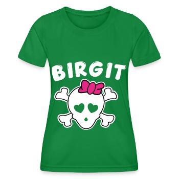 Piratin Birgit Design für Mädchen und Frauen - Frauen Funktions-T-Shirt - Kelly Green - Vorne - AI Model Female 172 dark (172cm)