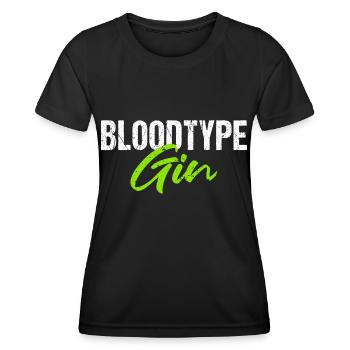 Bloodtype Gin Gin Lovers - Women's Functional T-Shirt - black - Front - AI Model Female 172 light (172cm)